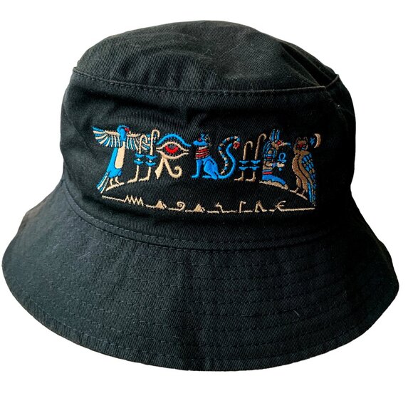 Thrasher Other - Thrasher Skateboard Magazine Hieroglyphics Bucket Hat Black Embroidery Sz Small